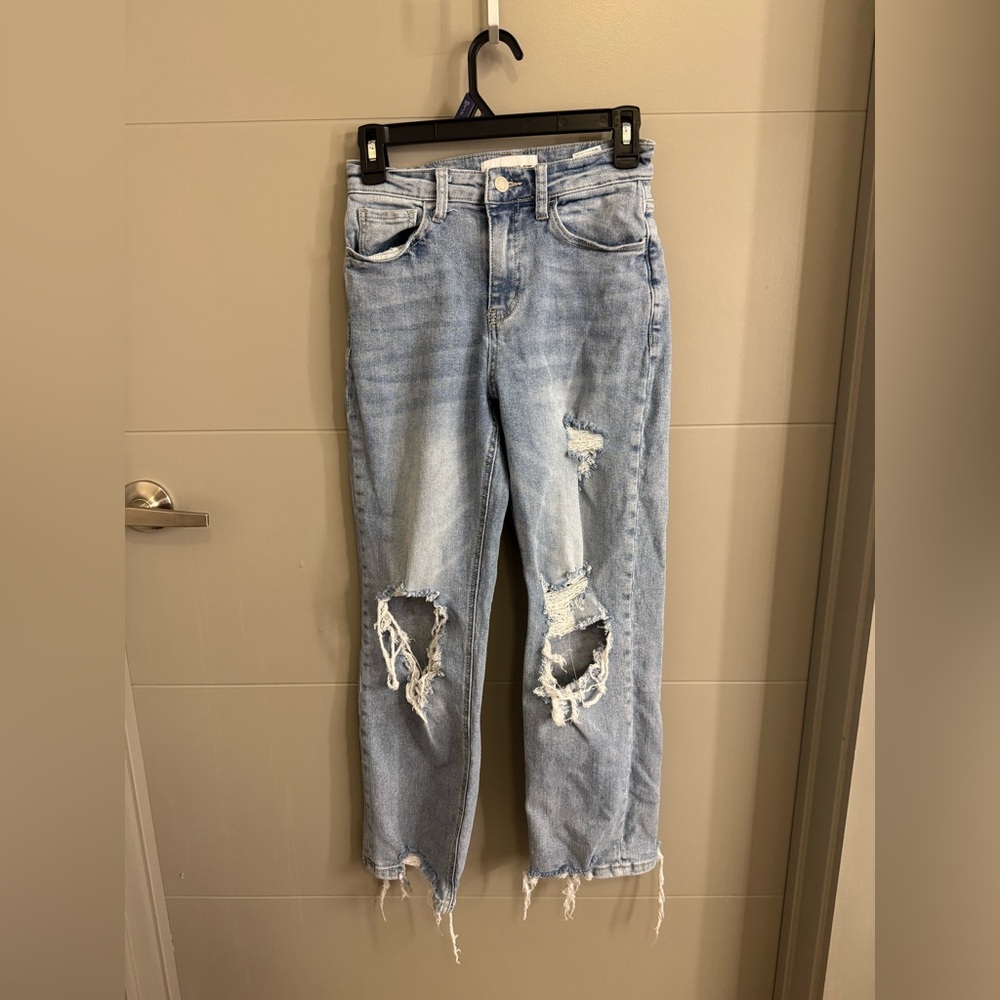 Vervet Light Blue Distressed Boyfriend Jeans